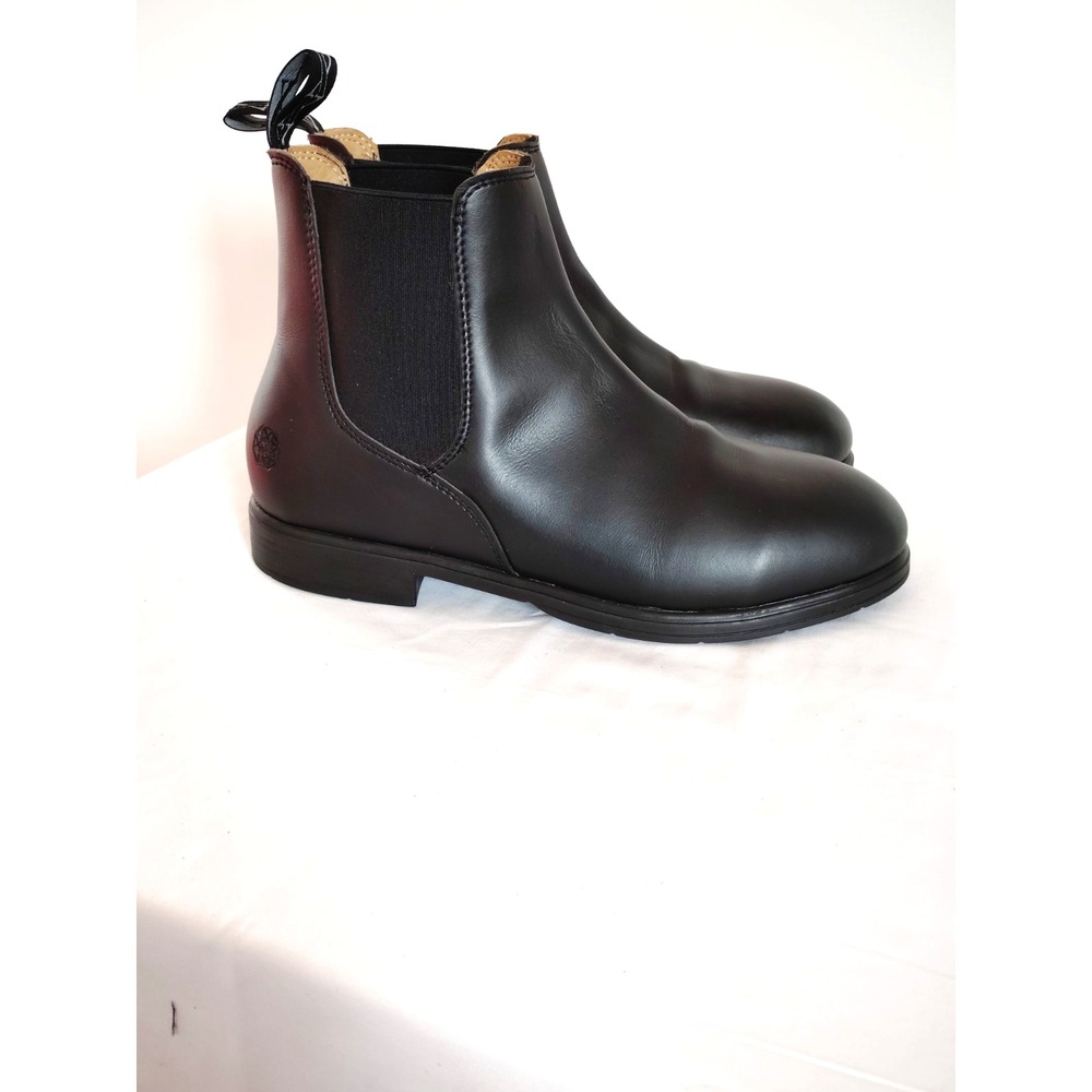 EUC Xena Workwear Valence Vegan Leather Steel Toe Safety Chelsea Boots Women 9